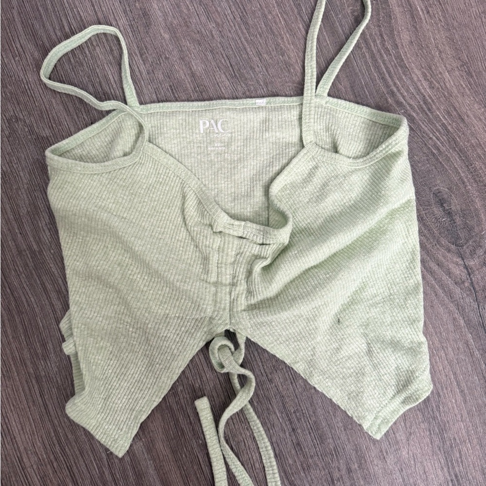 PacSun Light Green Ribbed Tank Top